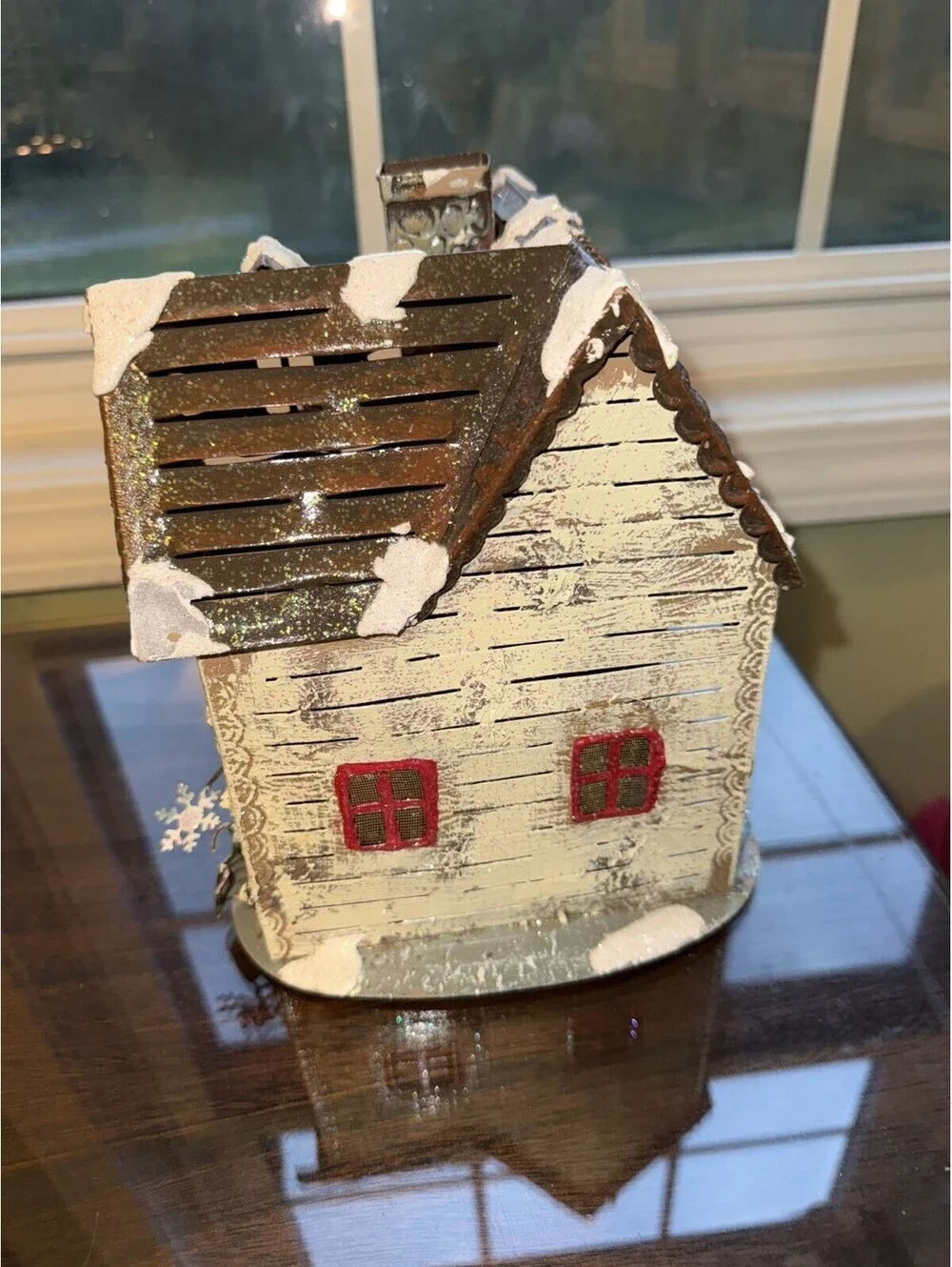 Vintage Metal Tealight Holder Christmas Village House Kohl's Retired